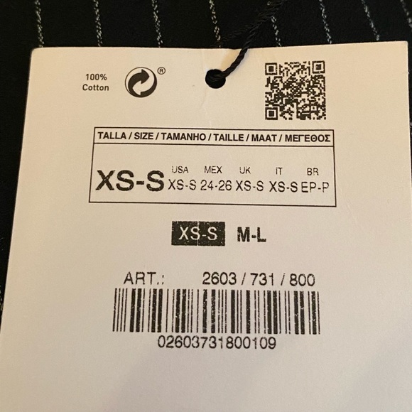 NWT. Zara Black Limited Edition Striped Oversize Blazer. Size XS-S. - Picture 6 of 10